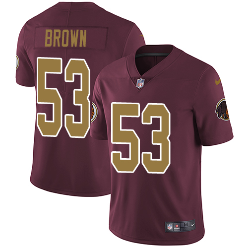 Nike Redskins #53 Zach Brown Burgundy Red Alternate Youth Stitched NFL Vapor Untouchable Limited Jersey - Click Image to Close